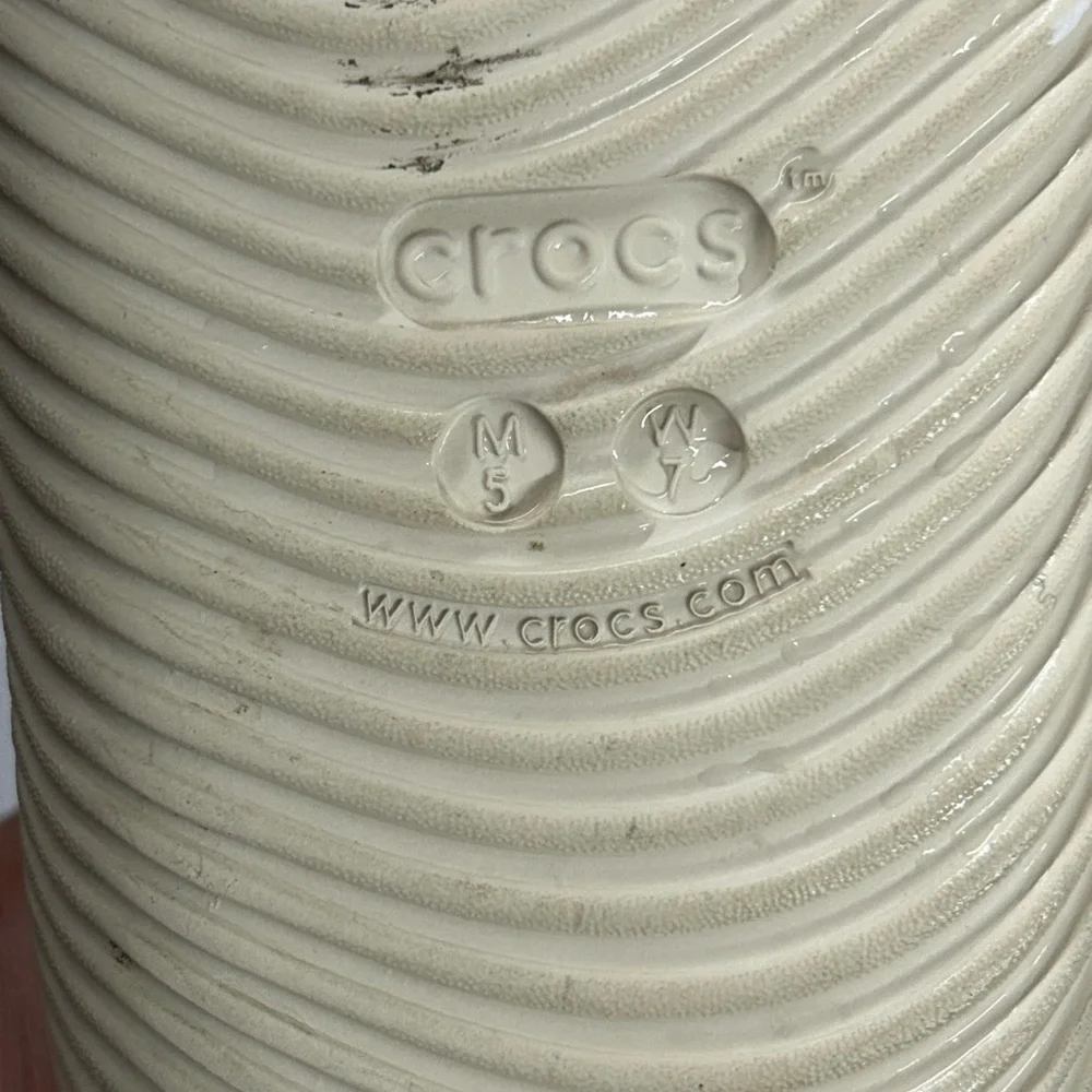 CROCS Women's Cream Mules - Picture 4 of 4